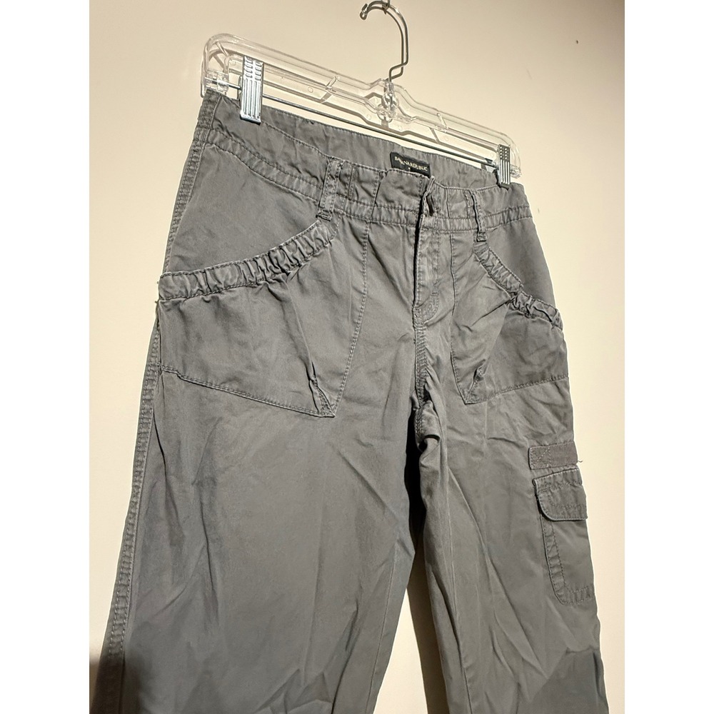 Banana Republic Womens Gray Cotton Cargo Pants Straight Leg Size 4 SPR 07